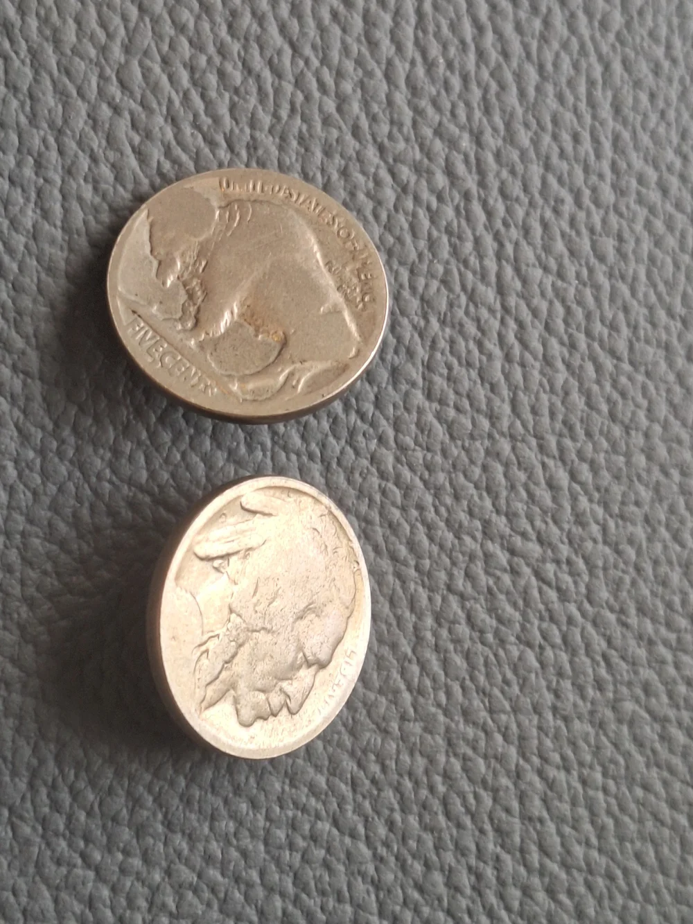 Vintage Buffalo Nickels - US Coins Buttons Lot Of 2